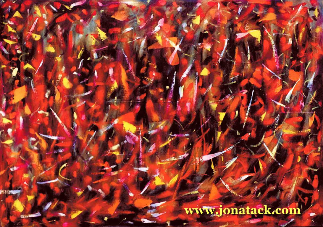 Oil painting: pyrotechnical.