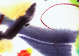 Detail from watercolour painting: o2-4.