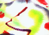 Detail from watercolour painting: o4-4.